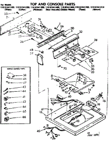 Top And Console Parts parts for Kenmore Washer 110.82441600 (11082441600, 110 82441600) from AppliancePartsPros.com