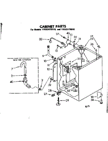 Cabinet Parts parts for Kenmore Washer 110.82470410 (11082470410, 110 82470410) from AppliancePartsPros.com