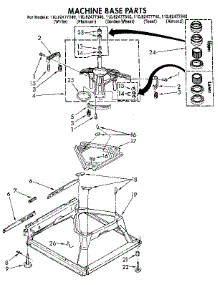Machine Base parts for Kenmore Washer 110.82477640 (11082477640, 110 82477640) from AppliancePartsPros.com