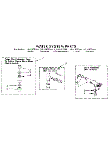 Water System parts for Kenmore Washer 110.82477840 (11082477840, 110 82477840) from AppliancePartsPros.com