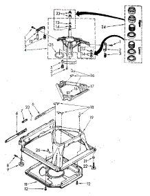Machine Base Parts parts for Kenmore Washer 110.82670710 (11082670710, 110 82670710) from AppliancePartsPros.com