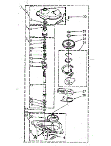 Gearcase parts for Kenmore Washer 110.82680600 (11082680600, 110 82680600) from AppliancePartsPros.com