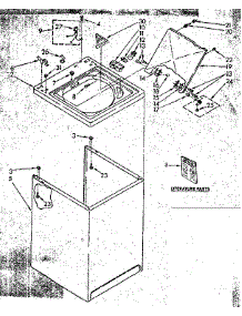Top And Cabinet Parts parts for Kenmore Washer 110.82683110 (11082683110, 110 82683110) from AppliancePartsPros.com