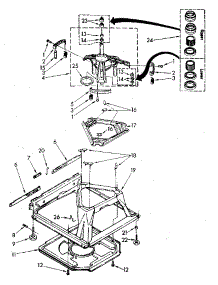Machine Base Parts parts for Kenmore Washer 110.82683620 (11082683620, 110 82683620) from AppliancePartsPros.com