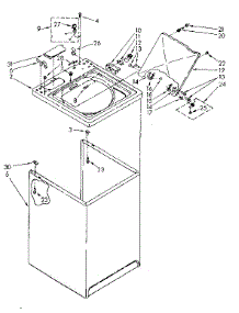 Top And Cabinet Parts parts for Kenmore Washer 110.82694320 (11082694320, 110 82694320) from AppliancePartsPros.com