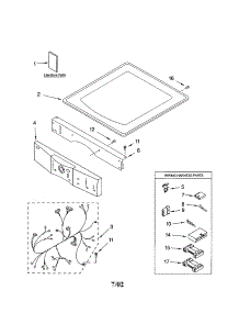 Top And Console parts for Kenmore Dryer 110.82822100 (11082822100, 110 82822100) from AppliancePartsPros.com
