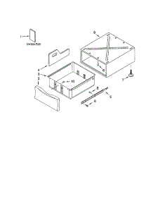 Pedestal parts for Kenmore Dryer 110.82822100 (11082822100, 110 82822100) from AppliancePartsPros.com