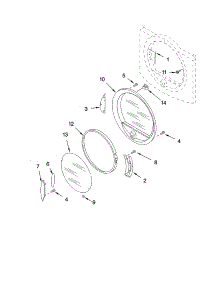 Door Parts parts for Kenmore Dryer 110.82824103 (11082824103, 110 82824103) from AppliancePartsPros.com