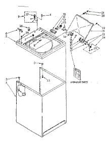Top And Cabinet Parts parts for Kenmore Washer 110.82870700 (11082870700, 110 82870700) from AppliancePartsPros.com