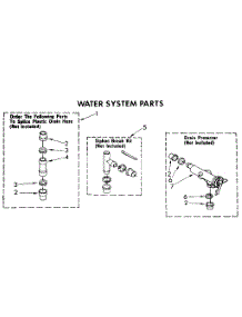 Water System parts for Kenmore Washer 110.82872630 (11082872630, 110 82872630) from AppliancePartsPros.com