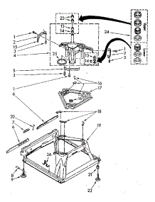 Machine Base Parts parts for Kenmore Washer 110.82874300 (11082874300, 110 82874300) from AppliancePartsPros.com