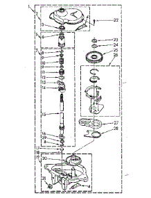 Gearcase Parts parts for Kenmore Washer 110.82874800 (11082874800, 110 82874800) from AppliancePartsPros.com