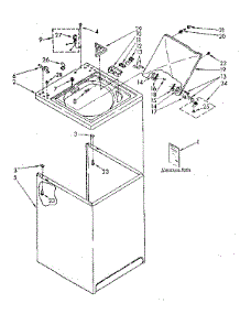 Top And Cabinet Parts parts for Kenmore Washer 110.82882700 (11082882700, 110 82882700) from AppliancePartsPros.com