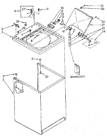 Top And Cabinet parts for Kenmore Washer 110.82980810 (11082980810, 110 82980810) from AppliancePartsPros.com
