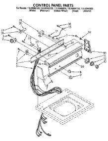 Control Panel parts for Kenmore Washer 110.82980830 (11082980830, 110 82980830) from AppliancePartsPros.com