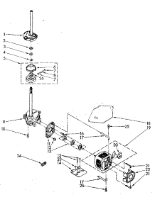 Gearcase And Motor parts for Kenmore Washer 110.82982100 (11082982100, 110 82982100) from AppliancePartsPros.com