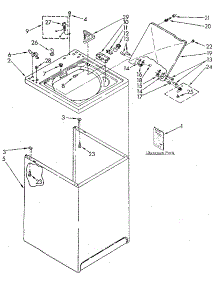 Top And Cabinet parts for Kenmore Washer 110.82982310 (11082982310, 110 82982310) from AppliancePartsPros.com