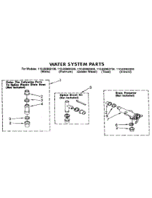 Water System parts for Kenmore Washer 110.82982630 (11082982630, 110 82982630) from AppliancePartsPros.com