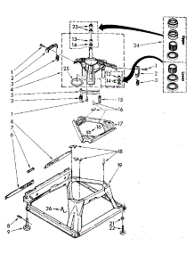 Machine Base parts for Kenmore Washer 110.82982700 (11082982700, 110 82982700) from AppliancePartsPros.com