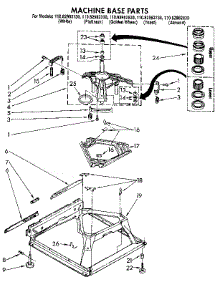 Machine Base parts for Kenmore Washer 110.82982730 (11082982730, 110 82982730) from AppliancePartsPros.com