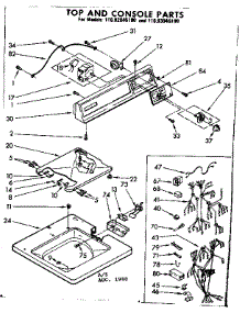 Top And Console Parts parts for Kenmore Washer 110.83045100 (11083045100, 110 83045100) from AppliancePartsPros.com