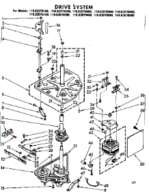 Drive System parts for Kenmore Washer 110.83070100 (11083070100, 110 83070100) from AppliancePartsPros.com