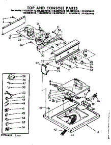 Top And Console Parts parts for Kenmore Washer 110.83070610 (11083070610, 110 83070610) from AppliancePartsPros.com