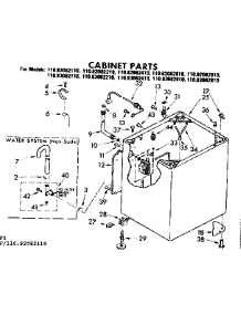 Cabinet Parts parts for Kenmore Washer 110.83082410 (11083082410, 110 83082410) from AppliancePartsPros.com