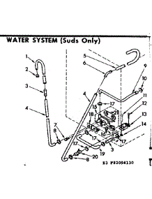 Water System Suds Only parts for Kenmore Washer 110.83094130 (11083094130, 110 83094130) from AppliancePartsPros.com