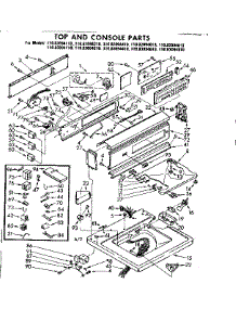 Top And Console Parts parts for Kenmore Washer 110.83094610 (11083094610, 110 83094610) from AppliancePartsPros.com