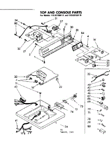 Top And Console Parts parts for Kenmore Washer 110.83150110 (11083150110, 110 83150110) from AppliancePartsPros.com