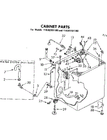 Cabinet Parts parts for Kenmore Washer 110.83151100 (11083151100, 110 83151100) from AppliancePartsPros.com