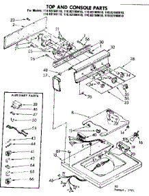 Top And Console Parts parts for Kenmore Washer 110.83160110 (11083160110, 110 83160110) from AppliancePartsPros.com