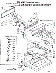 Top And Console Parts parts for Kenmore Washer 110.83172140 (11083172140, 110 83172140) from AppliancePartsPros.com