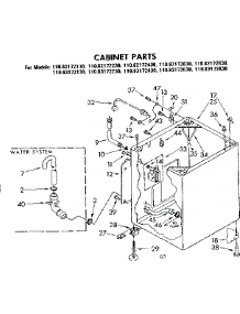 Cabinet Parts parts for Kenmore Washer 110.83172230 (11083172230, 110 83172230) from AppliancePartsPros.com