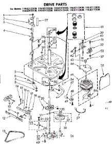 Drive Parts parts for Kenmore Washer 110.83172630 (11083172630, 110 83172630) from AppliancePartsPros.com