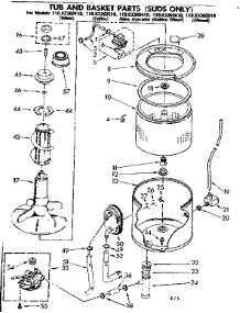 Tub And Basket Parts Suds Only parts for Kenmore Washer 110.83360810 (11083360810, 110 83360810) from AppliancePartsPros.com