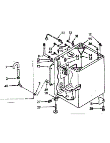 Cabinet Parts parts for Kenmore Washer 110.83370400 (11083370400, 110 83370400) from AppliancePartsPros.com