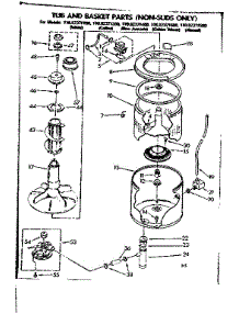 Tub And Basket Parts Non-Suds Only parts for Kenmore Washer 110.83371600 (11083371600, 110 83371600) from AppliancePartsPros.com