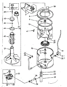 Tub And Basket Parts (Non-Suds Only) parts for Kenmore Washer 110.83383120 (11083383120, 110 83383120) from AppliancePartsPros.com