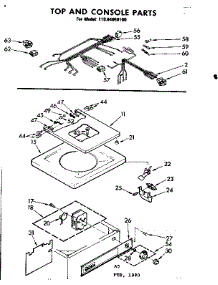 Top And Console Parts parts for Kenmore Washer 110.84050100 (11084050100, 110 84050100) from AppliancePartsPros.com