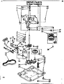 Drive Parts parts for Kenmore Washer 110.84050110 (11084050110, 110 84050110) from AppliancePartsPros.com