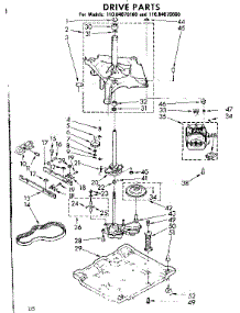 Drive Parts parts for Kenmore Washer 110.84070100 (11084070100, 110 84070100) from AppliancePartsPros.com