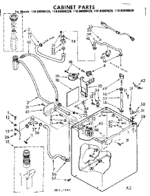 Cabinet Parts parts for Kenmore Washer 110.84090120 (11084090120, 110 84090120) from AppliancePartsPros.com