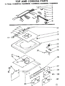 Top And Console Parts parts for Kenmore Washer 110.84090220 (11084090220, 110 84090220) from AppliancePartsPros.com