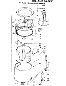 Tub And Basket Parts parts for Kenmore Washer 110.84090400 (11084090400, 110 84090400) from AppliancePartsPros.com