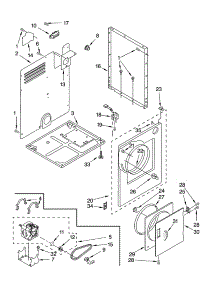 Cabinet Parts parts for Kenmore Dryer 110.84182401 (11084182401, 110 84182401) from AppliancePartsPros.com