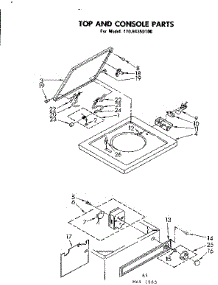 Top And Console Parts parts for Kenmore Washer 110.84350100 (11084350100, 110 84350100) from AppliancePartsPros.com