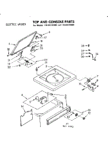 Top And Console Parts parts for Kenmore Washer 110.84370100 (11084370100, 110 84370100) from AppliancePartsPros.com
