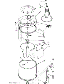 Tub And Basket Parts parts for Kenmore Washer 110.84370810 (11084370810, 110 84370810) from AppliancePartsPros.com